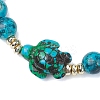 Round Dyed Synthetic Turquoise Beads Stretch Bracelets BJEW-JB10609-4