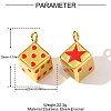 304 Stainless Steel Enamel Pendants STAS-OY003-81G-2