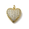 Brass Micro Pave Cubic Zirconia Pendants KK-C090-42G-03-1