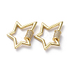 Brass Micro Pave Cubic Zirconia Screw Carabiner Lock Charms ZIRC-G160-13G-1
