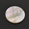 Natural White Shell Mother of Pearl Shell Flat Round Cabochons X-SSHEL-E551-28-3