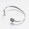 Tarnish Resistant 304 Stainless Steel Cuff Bangles BJEW-N0028-02P-2