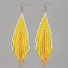 Handmade Glass Seed Beads Tassel Dangle Earrings EN2812-3-1