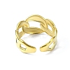 Ion Plating(IP) 304 Stainless Steel Open Cuff Ring RJEW-L109-039G-3