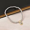 Brass Oval with Jesus Charms Bracelets BJEW-B148-03A-6
