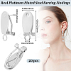 20Pcs Teardrop Brass Stud Earring Findings KK-BBC0011-95-2