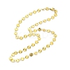 Ion Plating(IP) 304 Stainless Steel Flat Round Link Chain Necklaces LS-NJEW-P285-07G-1
