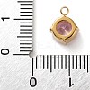 304 Stainless Steel Micro Pave Cubic Zirconia Pendants STAS-K292-01G-11-3
