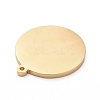 PVD Vacuum Plating 304 Stainless Steel Stamping Blank Tag Charms STAS-G215-10-G01-2