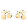 Cute Mini Cherry Apple Earrings Stainless Steel Fruit Jewelry Sweet Accessories ST3603585-1