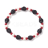 Synthetic Turquoise & Glass Seed Beads Bracelets BJEW-JB12170-01-2