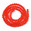 Imitate Austrian Crystal Frosted Glass Beads Strands GLAA-F029-TM3mm-B31-2