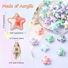 70Pcs UV Plating Rainbow Iridescent Acrylic Beads PACR-CJ0001-30-2