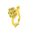 Clear Cubic Zirconia Flower Clip on Nose Rings LS-AJEW-F059-10G-1
