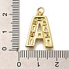 Brass Micro Pave Clear Cubic Zirconia Pendants KK-G521-01G-4