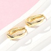 Oval Brass Hoop Earrings EJEW-Z102-33G-3