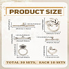 3 Styles Tibetan Style Alloy Toggle Clasps FIND-LP0007-65-2