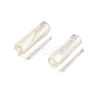 10G Ceylon Glass Twist Bugle Beads SEED-L012-01A-4