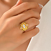 Brass Micro Pave Cubic Zirconia Finger Rings for Women QS5148-1-2