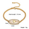 Brass Micro Pave Cubic Zirconia Link Bracelets PW-WG51589-01-5