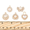 25Pcs 5 Styles Alloy Rhinestone Charms FIND-FS0003-53-5