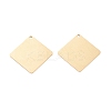 Ion Plating(IP) 304 Stainless Steel Pendants STAS-O133-08H-G-1