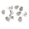 Non-Tarnish 304 Stainless Steel Stud Earring Findings STAS-O144-01A-P-1