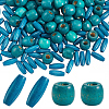 200Pcs 2 Styles Dyed Natural Wood Beads WOOD-PA0001-29B-1