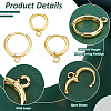 30Pcs 3 Styles Brass Huggie Hoop Earring Findings KK-PH0011-10-4