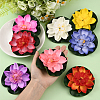 Artificial EVA Foam Lotus Leaf & Flower AJEW-SP0003-26E-4