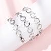 304 Stainless Steel 8MM Ring Link Chain Necklaces NJEW-P343-01B-P-1