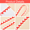 15.3~16M Polypropylene Fiber Wavy Fringe Trim Ribbon OCOR-GF0002-96A-6