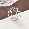 304 Stainless Steel Cuff Rings for Women RJEW-A079-08D-P-2