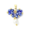 Shell Pearl Beads Glass Pendants PALLOY-MZ00432-04-1