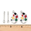 10Pcs 2 Styles Alloy Enamel Pendants ENAM-FP0003-08-3
