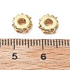 Brass Micro Pave Cubic Zirconia Beads KK-A259-02G-3