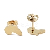 PVD Vacuum Plating 304 Stainless Steel Stud Earrings for Women EJEW-A048-07G-2