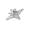 Brass Micro Pave Clear Cubic Zirconia Pendants KK-Z078-30P-2