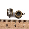Brass Micro Pave Cubic Zirconia Tube Bails ZIRC-M075-05AB-A-NR-3