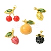 5Pcs 5 Styles Brass Rhinestone Pendants KK-CJ0003-38-1