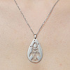 Non-Tarnish 201 Stainless Steel Hollow Rocket Pendant Necklace NJEW-OY001-74-1