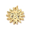 Rack Plating Brass Micro Pave Clear Cubic Zirconia Pendants X-KK-H431-23G-2