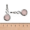 Natural Rose Quartz Pendants G-F777-05P-08-3