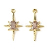 Brass Micro Pave Cubic Zirconia Pendants KK-M277-08G-02-1