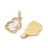 Brass Micro Pave Cubic Zirconia Pendants KK-U058-20G-2