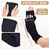 3Pairs 3 Colors Acrylic Fibers Long Knitted Fingerless Gloves AJEW-GA0008-18-2