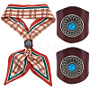 Flower Imitation Leather Scarf Clips AJEW-WH20001-16A-01-1