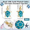 5Pcs Rack Plating Brass Micro Pave Cubic Zirconia Pendants KK-BBC0010-07A-2
