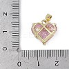 Rarl 18K Gold Plated Brass Micro Pave Cubic Zirconia Charms X-KK-Z078-31G-01-3