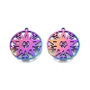 Ion Plating(IP) 201 Stainless Steel Pendant STAS-B027-12MC-1